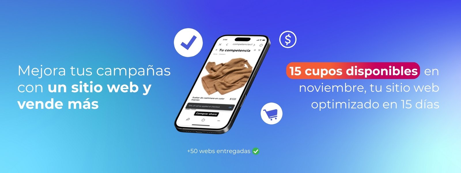 Mejora tus campañas con un sitio web