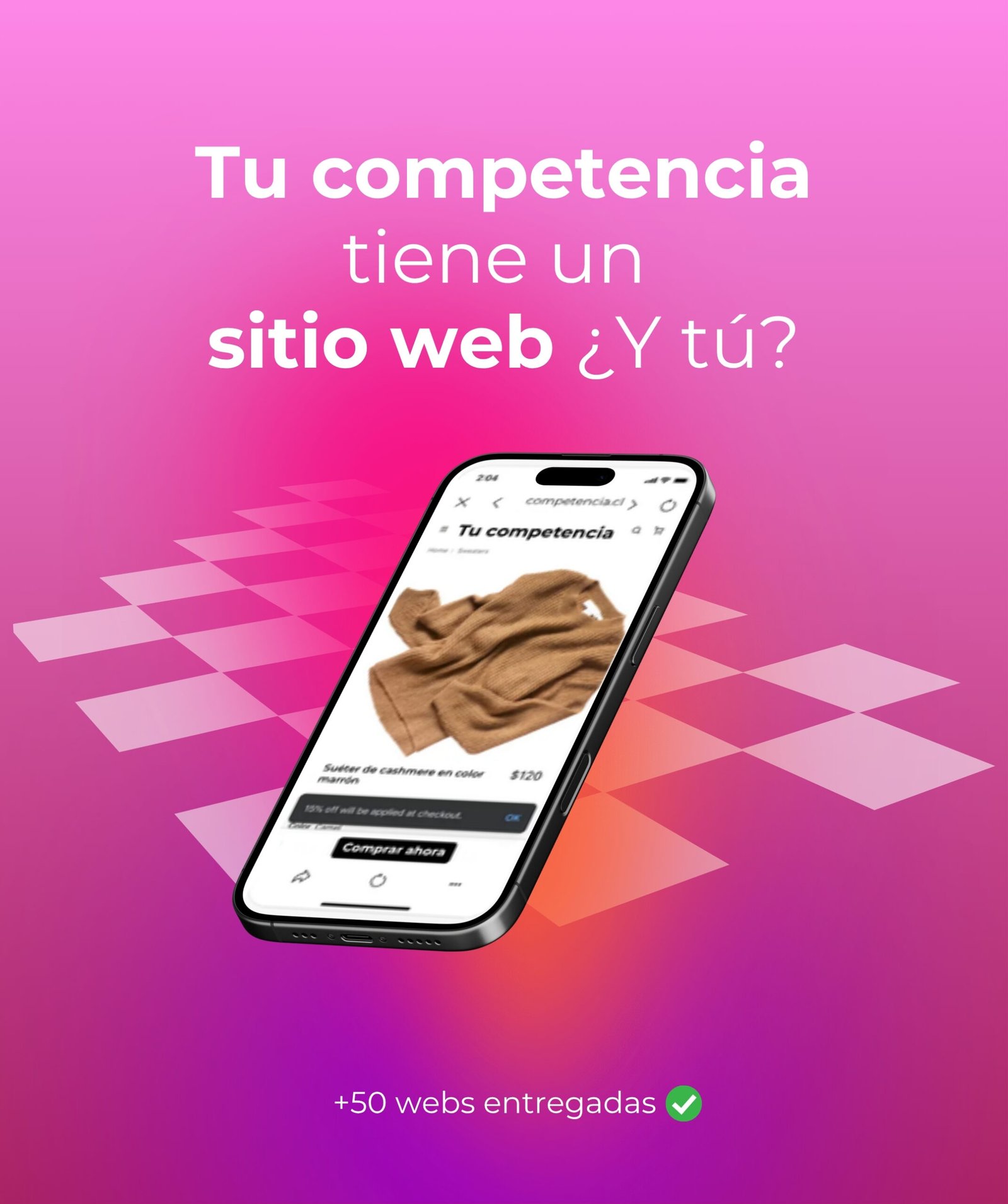 Sitio web de la competencia mobile Nuestros servicios