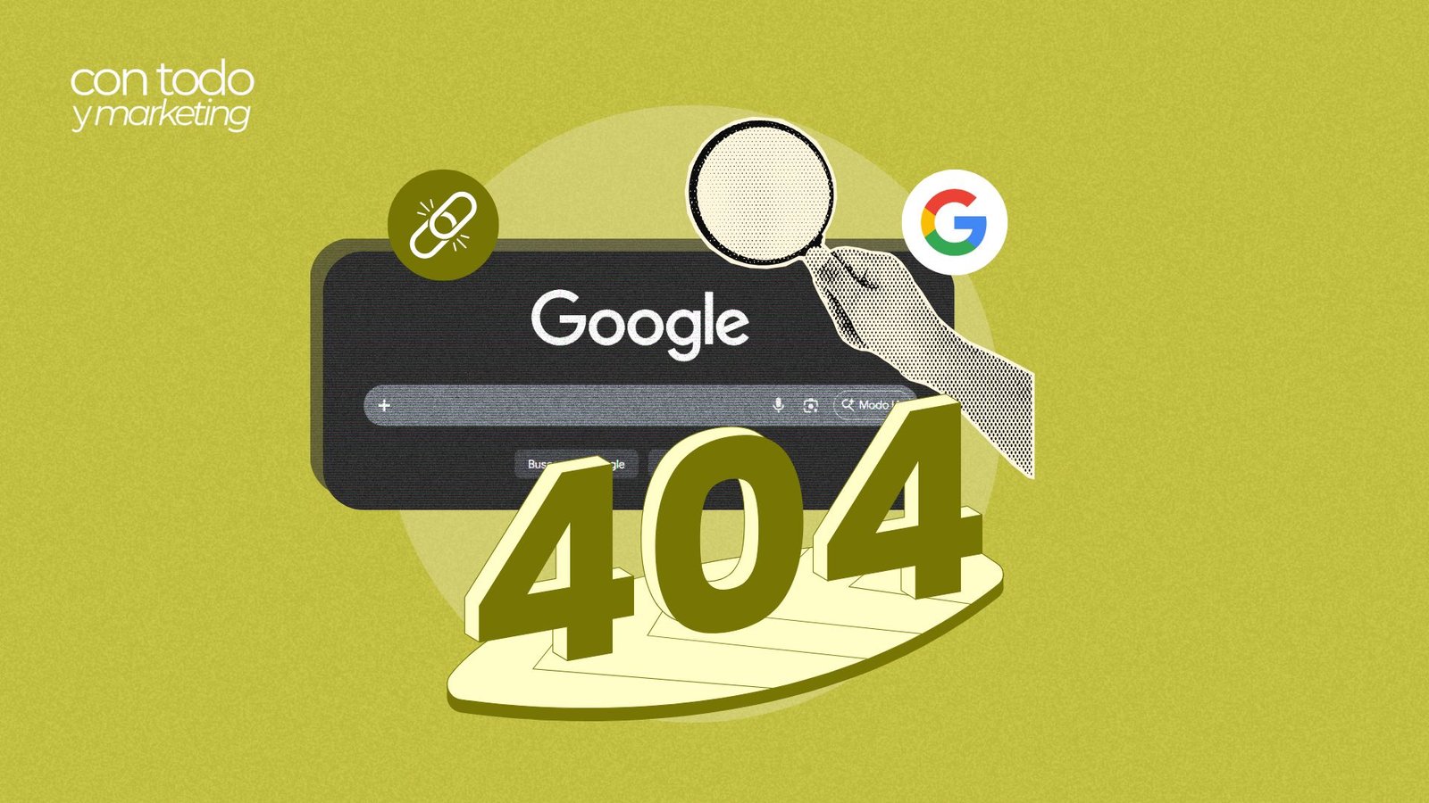 página que no aparece en google, página con error 404, página sin posicionamiento